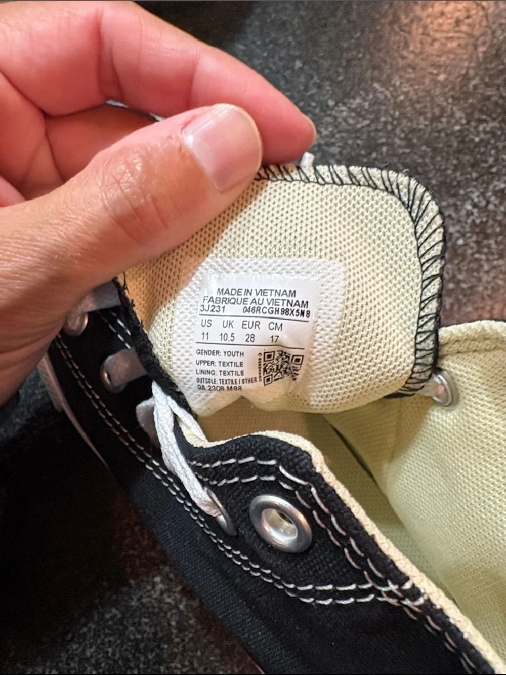 Converse Kids Black & White High Top Sneakers